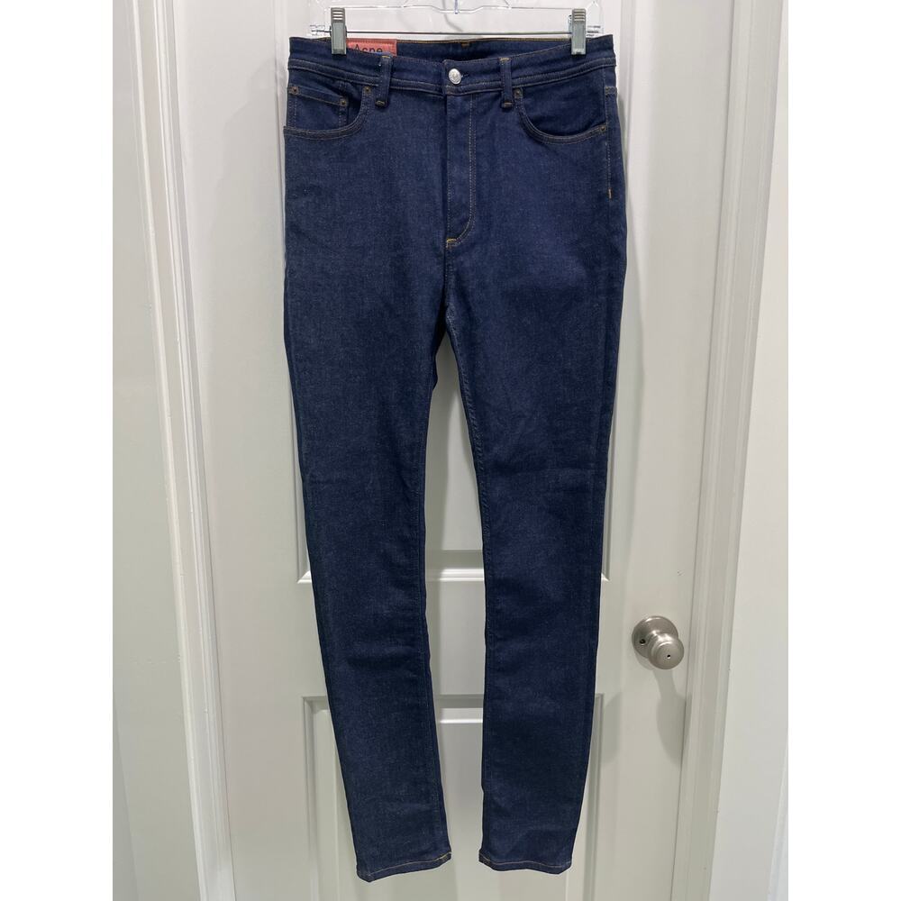 NWT Acne Studios Peg Indigo High Waist Skinny Jeans Sz 31